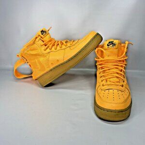Nike OBJ Air Force 1 Mid OBJ Laser Orange Sneakers AJ0420-800 Sz 6.Y & 7.5 women